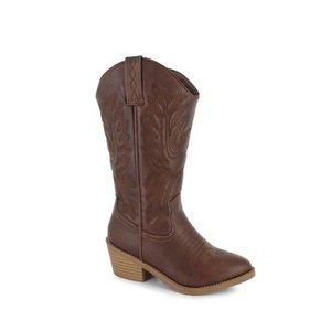 Steve Madden JSalty Boots Brown Leather Western Boots Toddler Girls Size 7